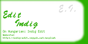 edit indig business card